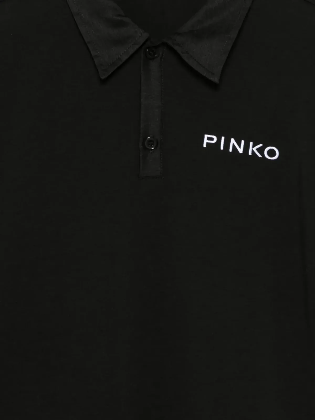 Pinko Kids ロゴ刺繍フリルドレス - ブラック - 画像3
