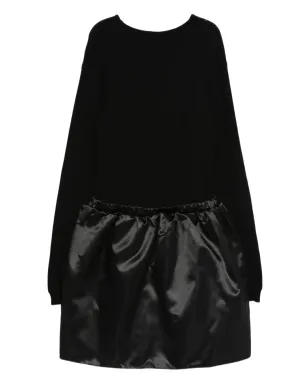 Elisabetta Franchi La Mia Bambina ジュエル付きサテンパネルドレス - ブラック - サムネイル2