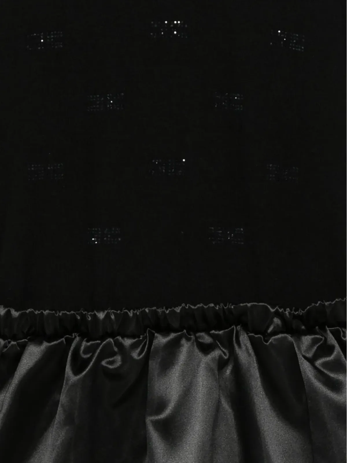 Elisabetta Franchi La Mia Bambina ジュエル付きサテンパネルドレス - ブラック - 画像3