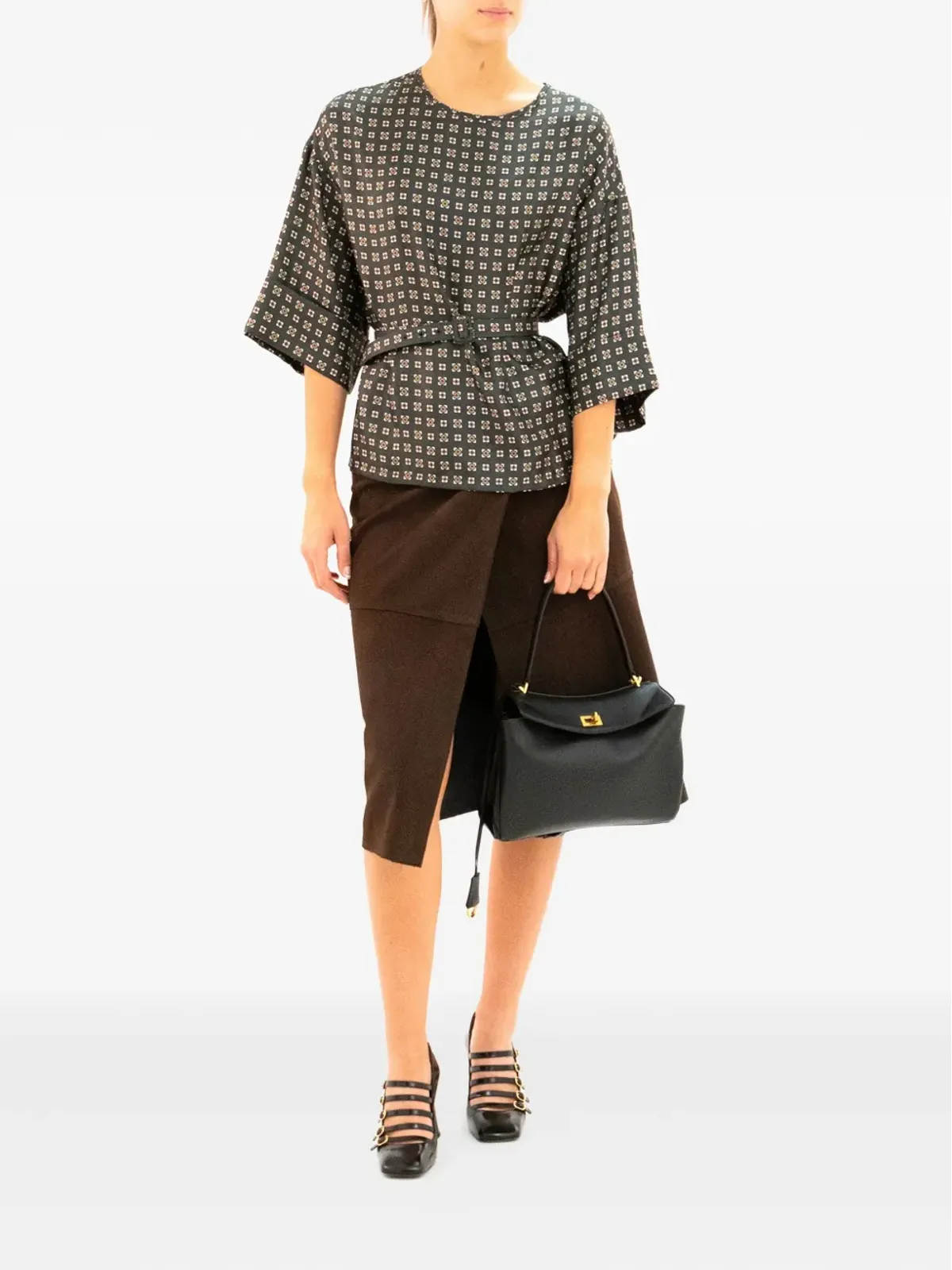 P.A.R.O.S.H. 幾何学柄ブラウス - 画像2
