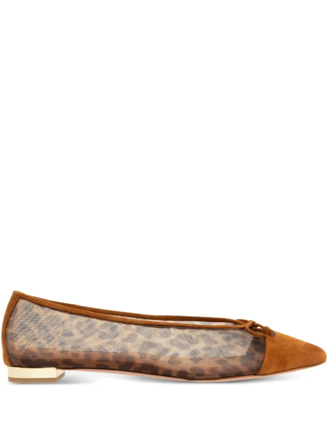 Aquazzura Aquazzura ヒョウ柄フラットシューズの商品画像
