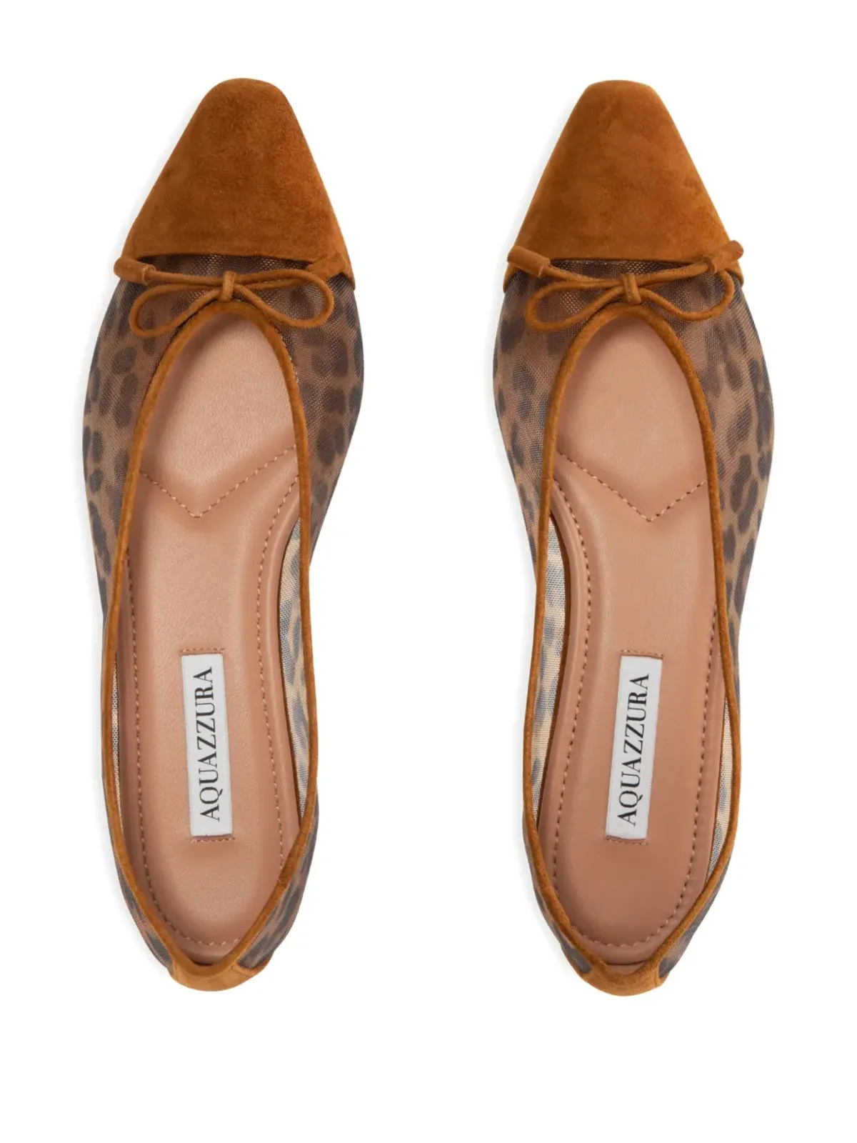 Aquazzura ヒョウ柄フラットシューズ - 画像3
