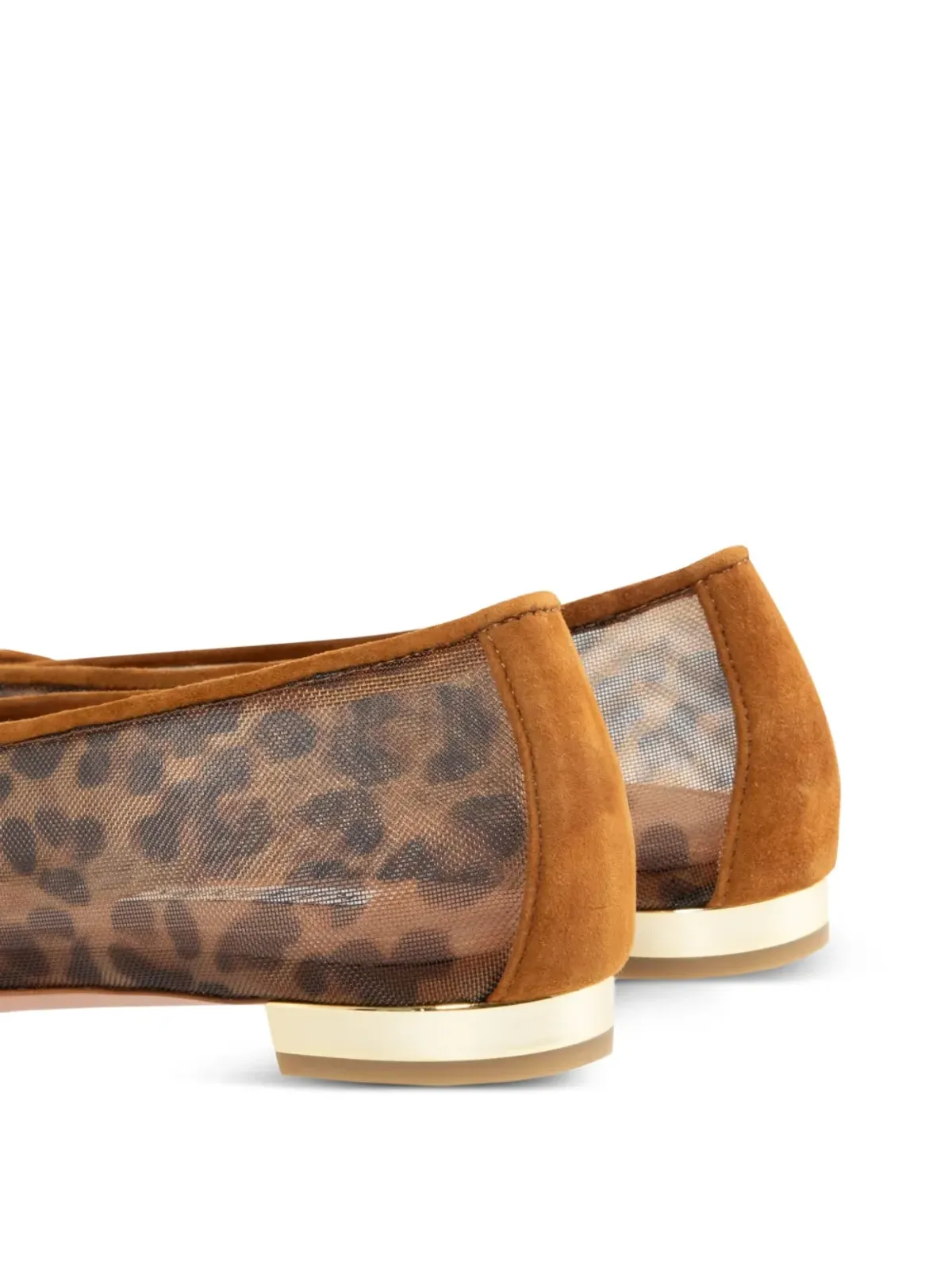 Aquazzura ヒョウ柄フラットシューズ - 画像4