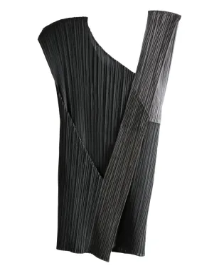 Pleats Please Issey Miyake ポワントプリーツ アシンメトリックトップ - サムネイル1