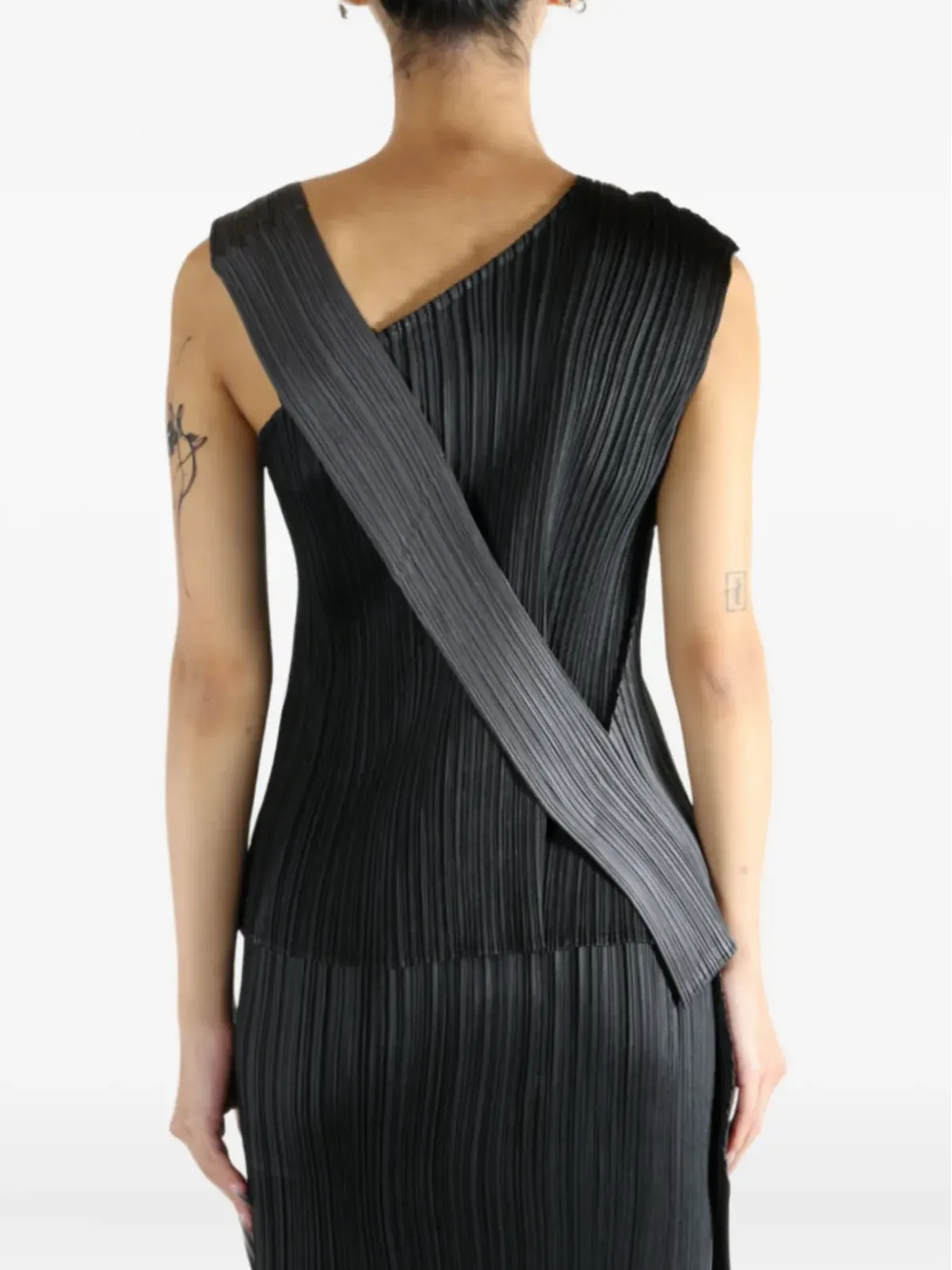 Pleats Please Issey Miyake ポワントプリーツ アシンメトリックトップ - 画像5