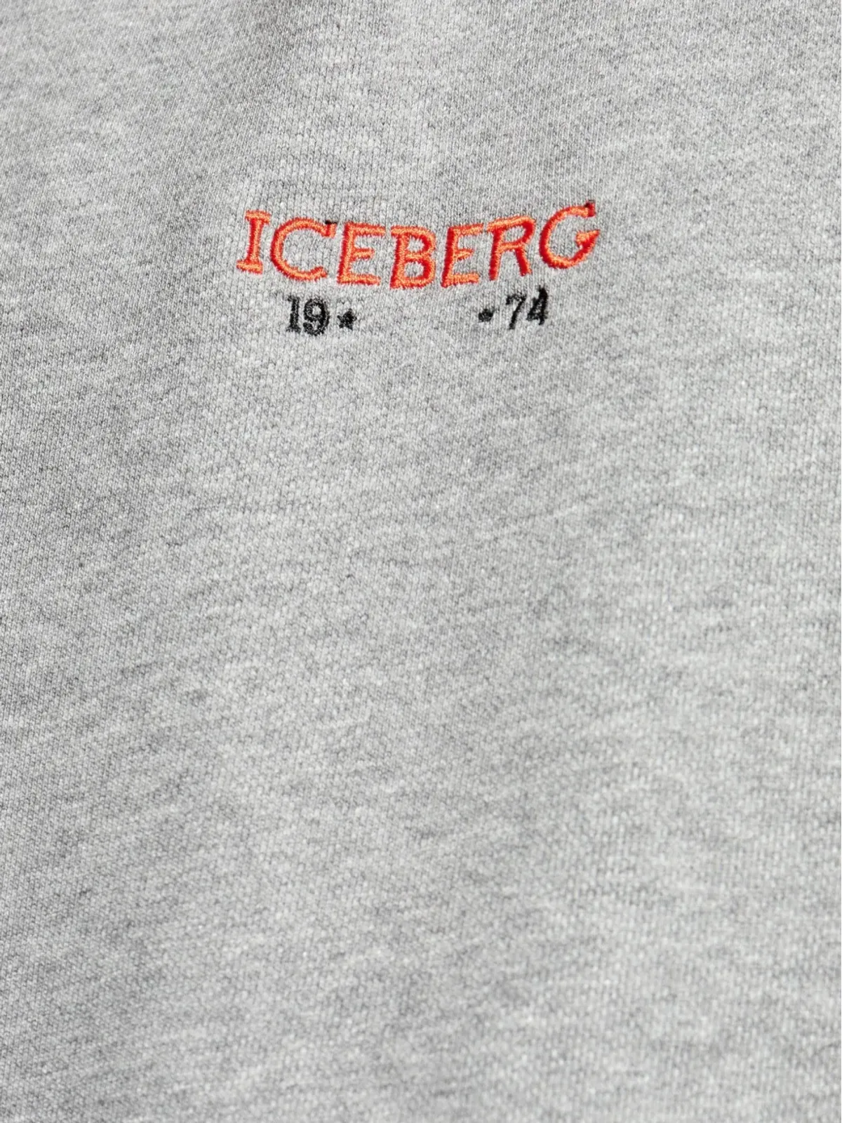 Iceberg グラフィックプリント ドローストリングフードパーカー グレー - 画像5