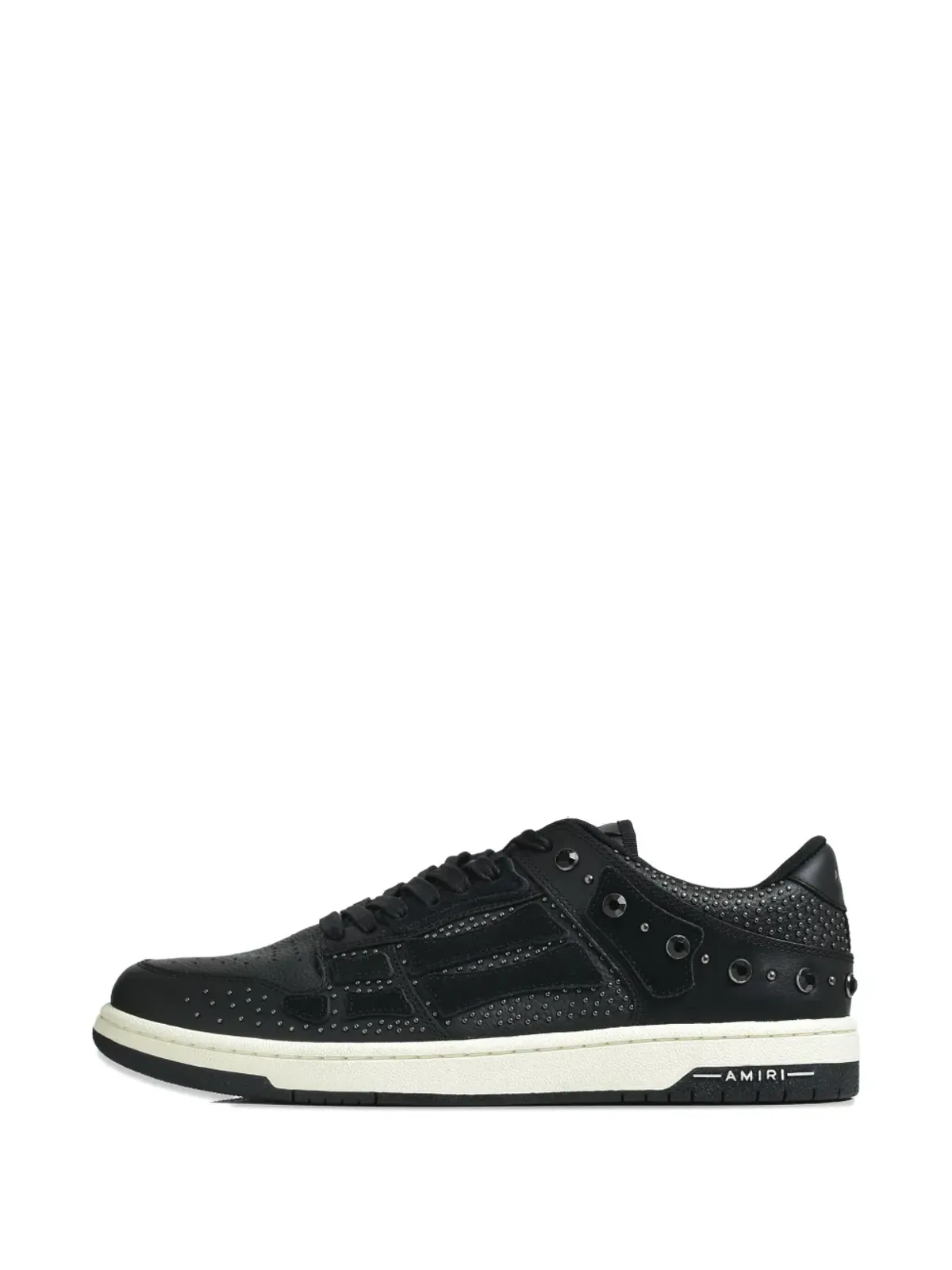 AMIRI スケル スタッズ付き レースアップ スニーカー - ブラック - 画像3