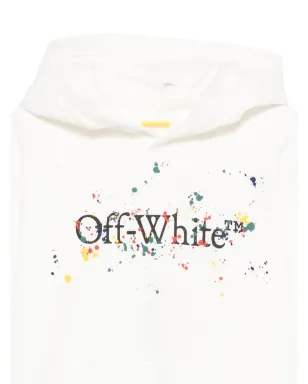 Off-White Kids ペイントスプラッター コットン フーディー - サムネイル3