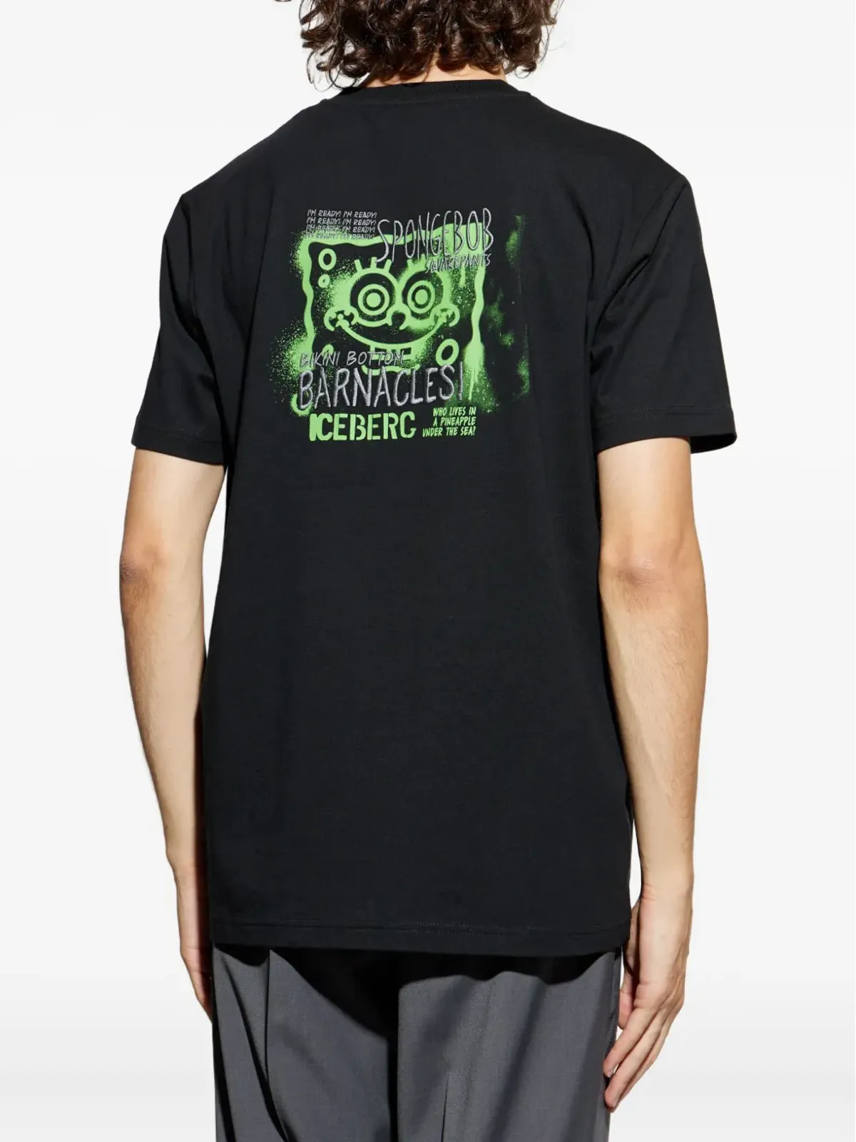 Iceberg Spongebob-print T-shirt - Black - 画像4