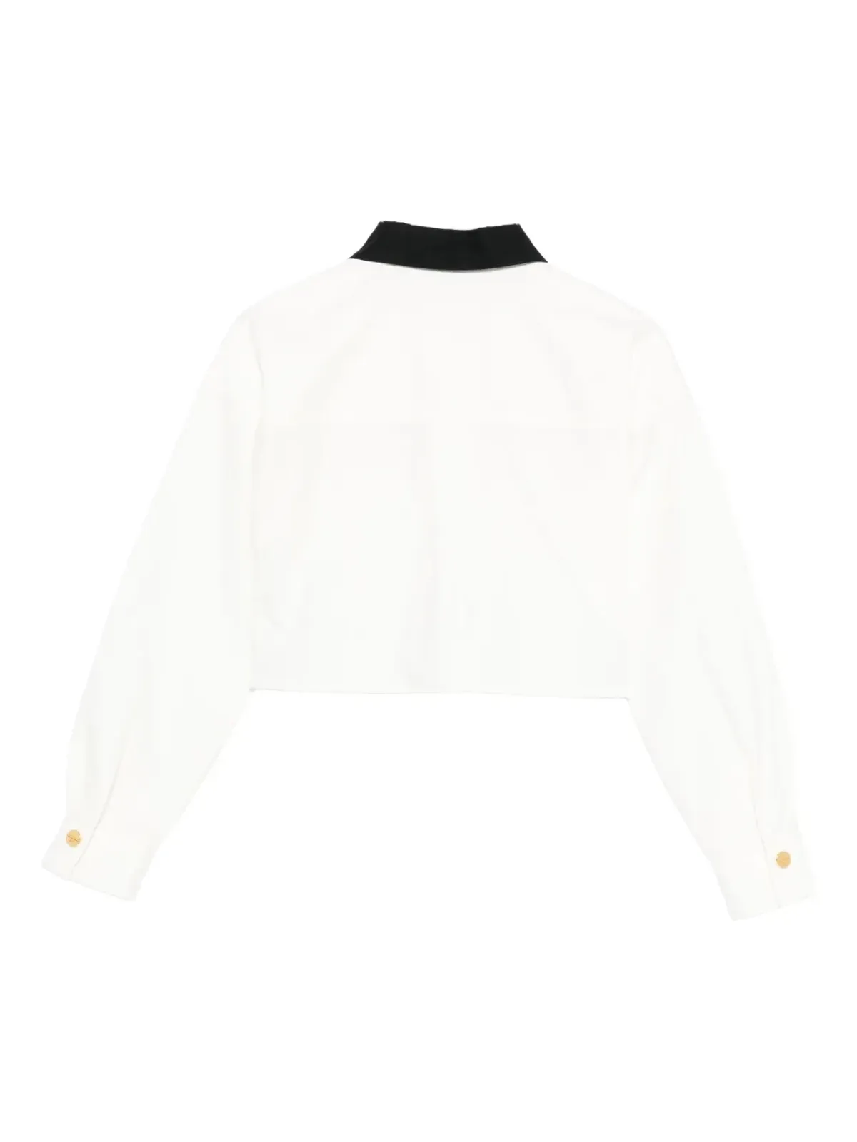 Elisabetta Franchi Kids ボウカラー長袖シャツ - 画像2