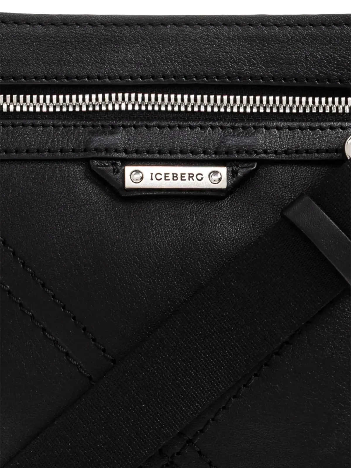Iceberg ジップレザーショルダーバッグ - 画像4