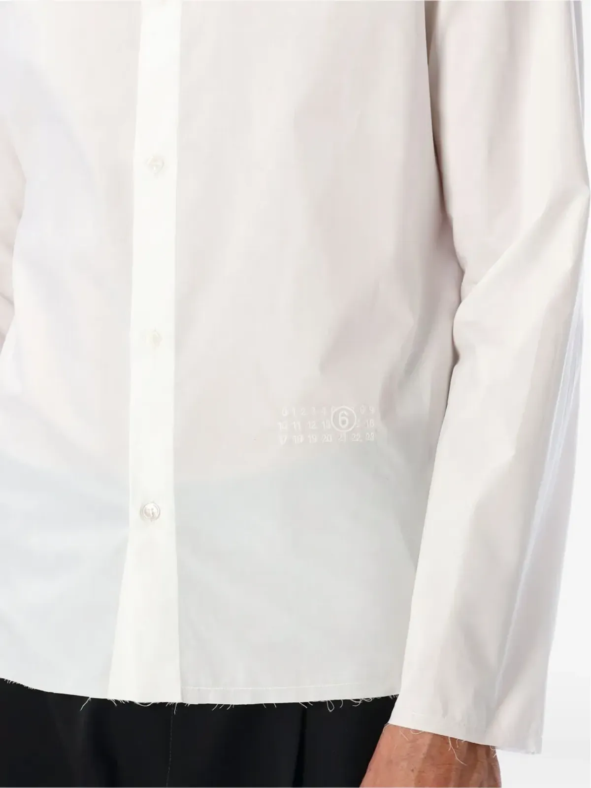 MM6 Maison Margiela フレイドヘムシャツ - 画像3
