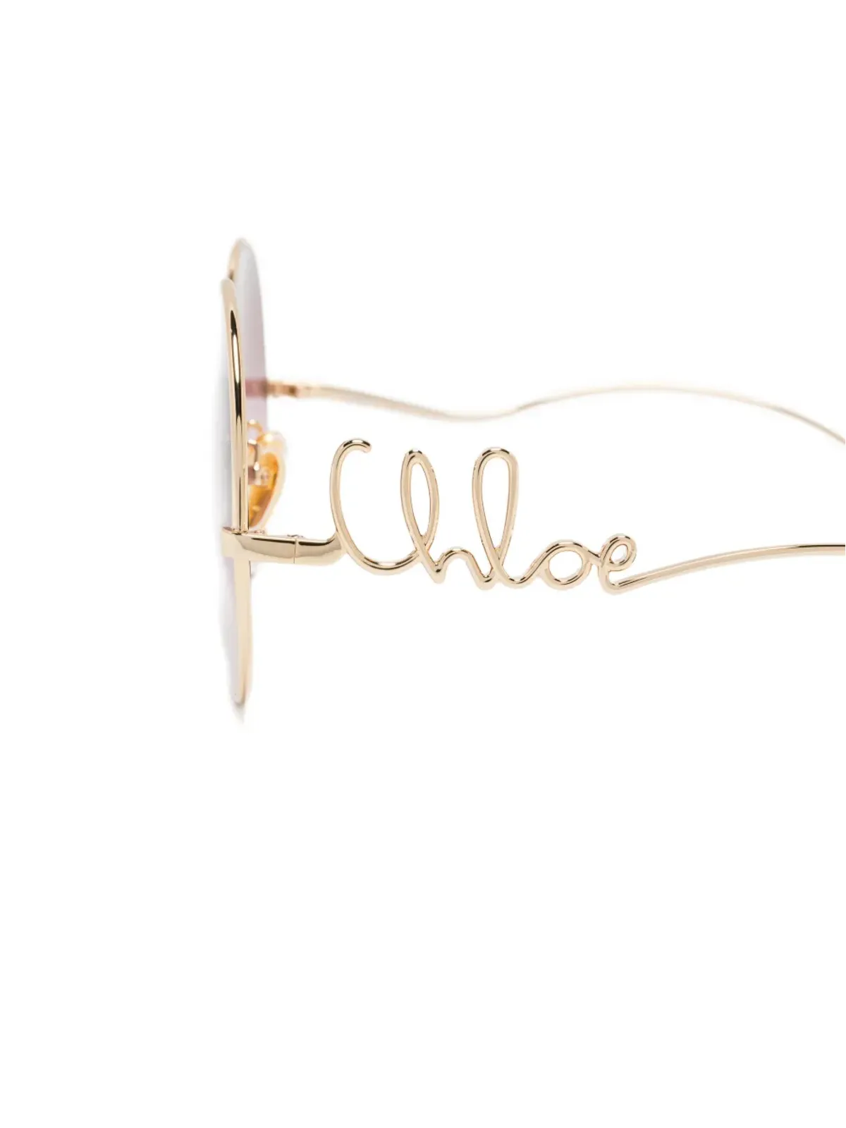 Chloé ロゴディテールの丸形フレーム サングラス - 画像3