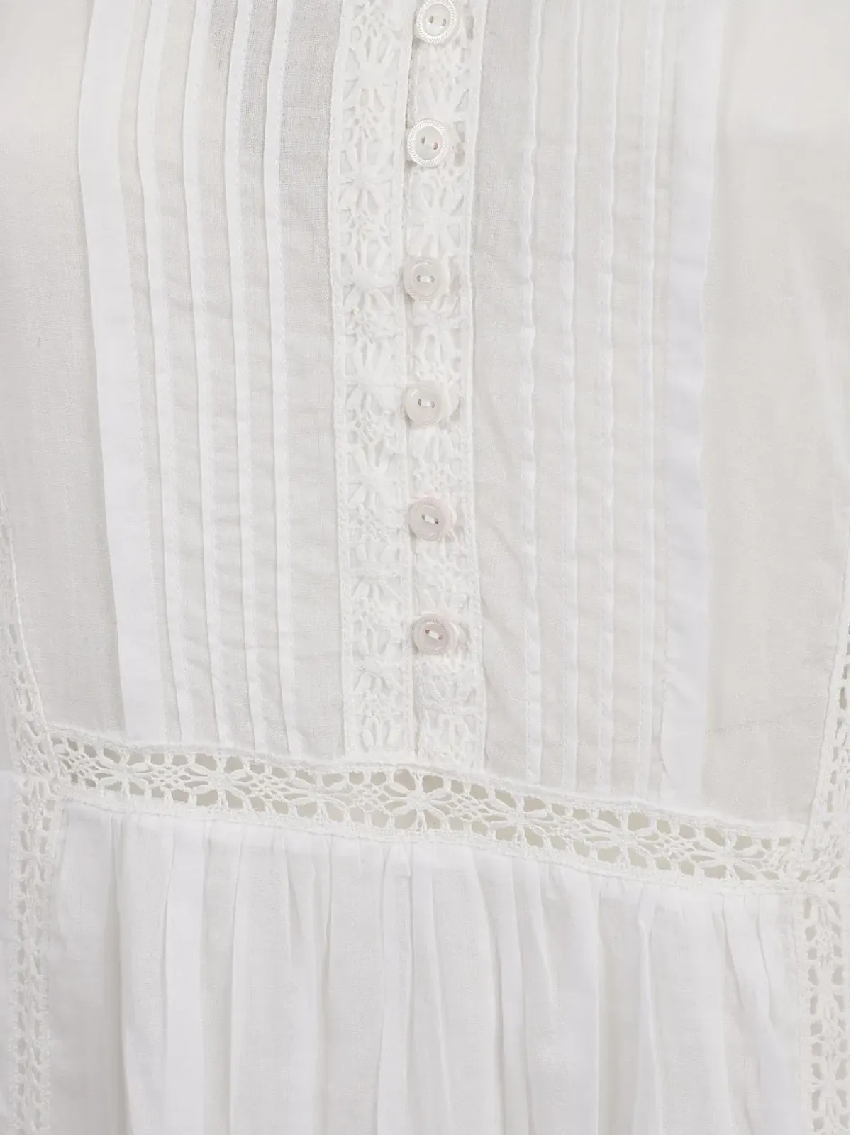 MARANT ÉTOILE プリーツレースインサートデイドレス - 画像3