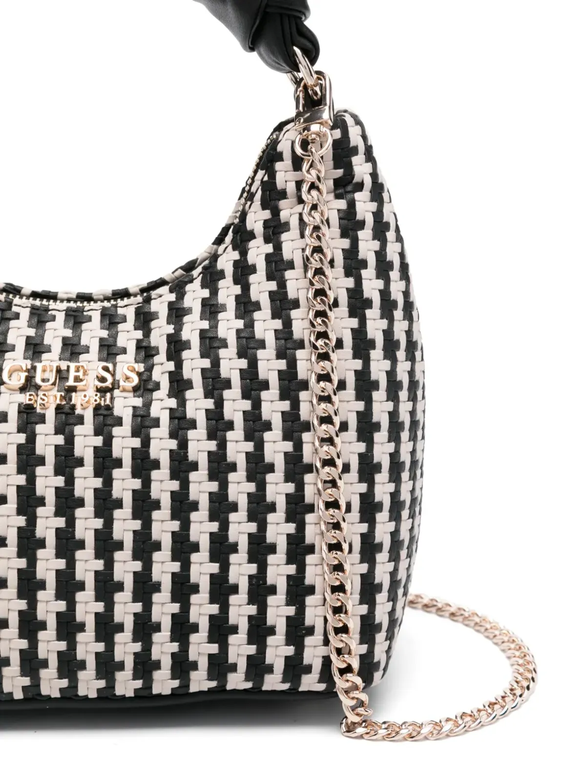 GUESS USA ミニホーボ Mirema トートバッグ ブラック - 画像3