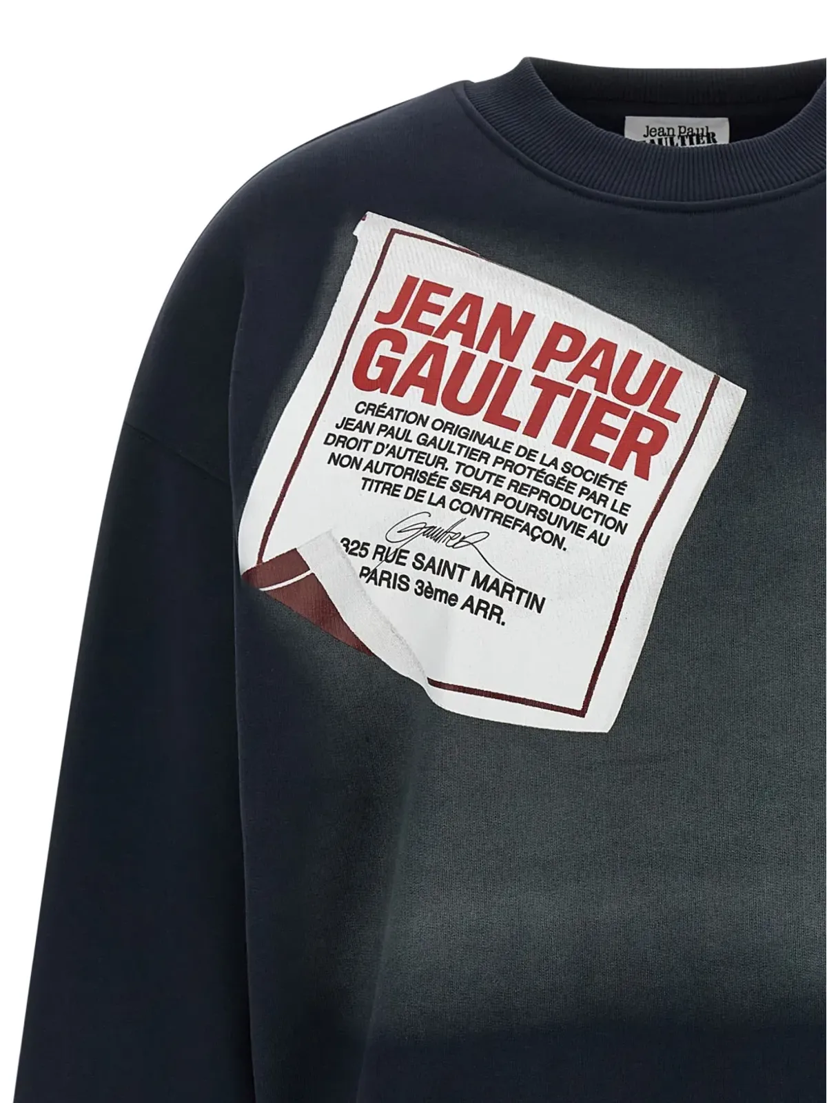 Jean Paul Gaultier ラベルプリント コットン スウェット - 画像4