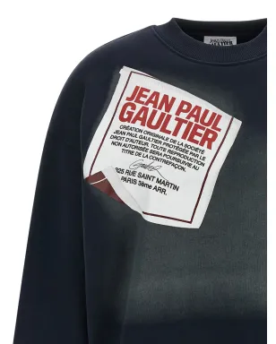 Jean Paul Gaultier ラベルプリント コットン スウェット - サムネイル4
