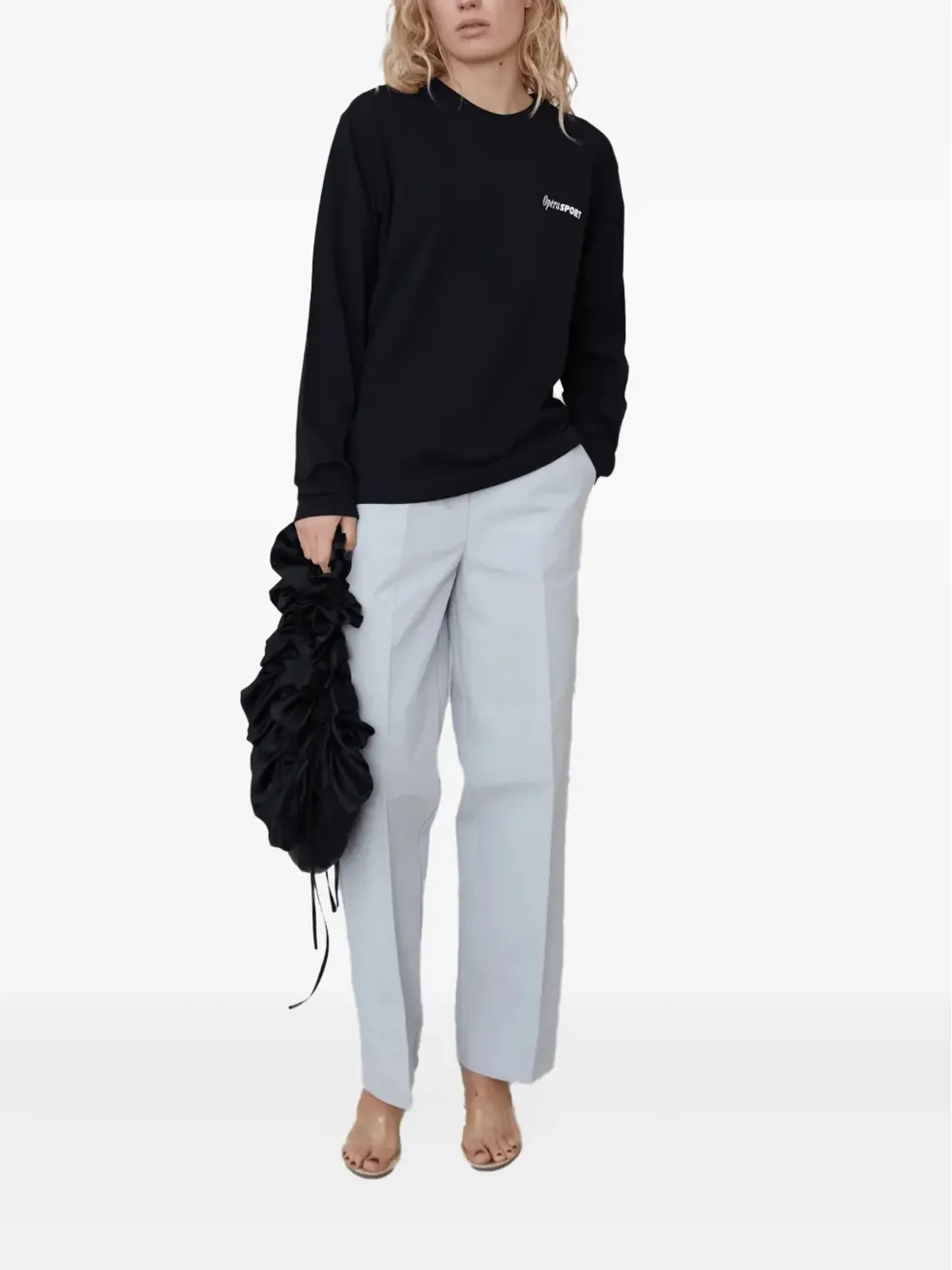 OpéraSPORT Claudette ロゴプリント長袖Tシャツ - 画像3