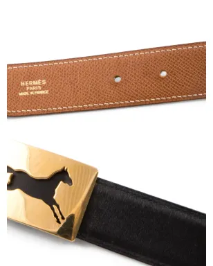 Hermès Pre-Owned 1994年 ホースバックル レザーベルト - サムネイル3