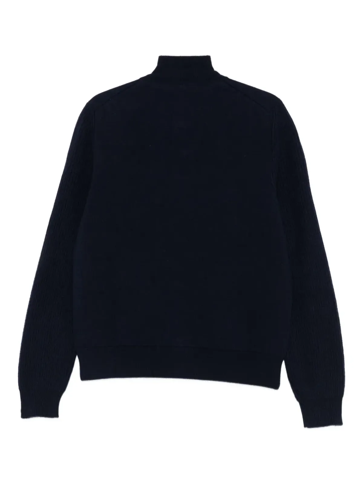 Lardini リブ編みパネル ボタン付き カーディガン ブルー - 画像2