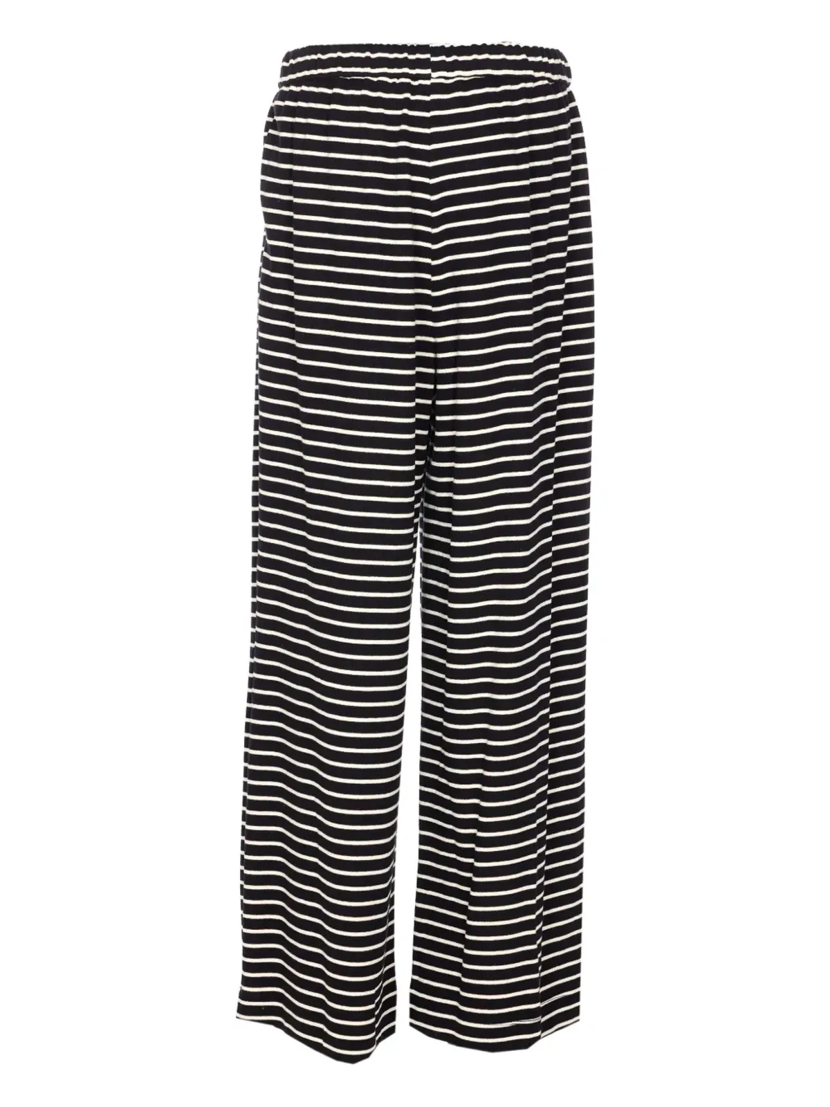 Ele striped-pattern elastic-waistband trousers - Black - 画像2
