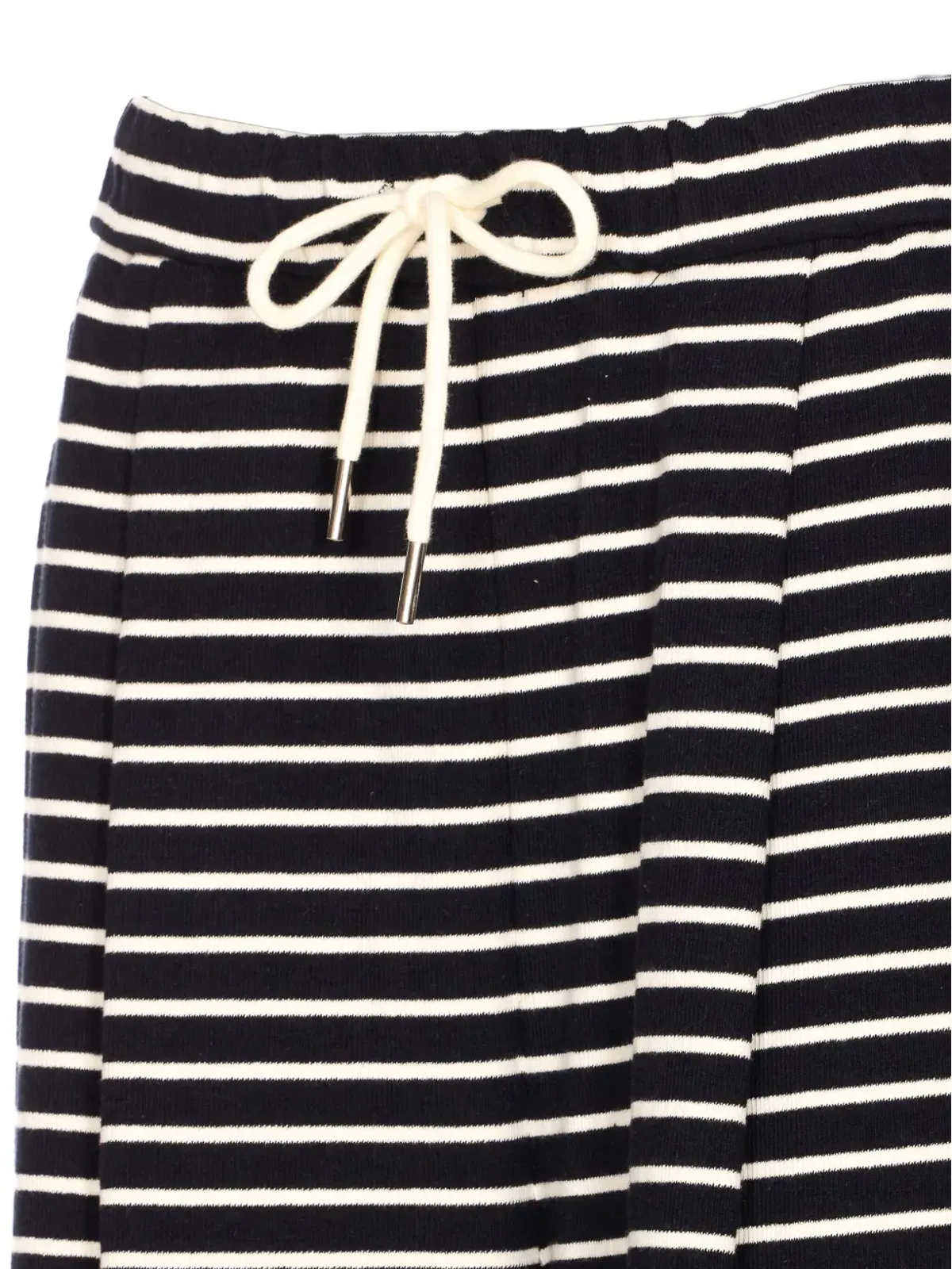 Ele striped-pattern elastic-waistband trousers - Black - 画像4