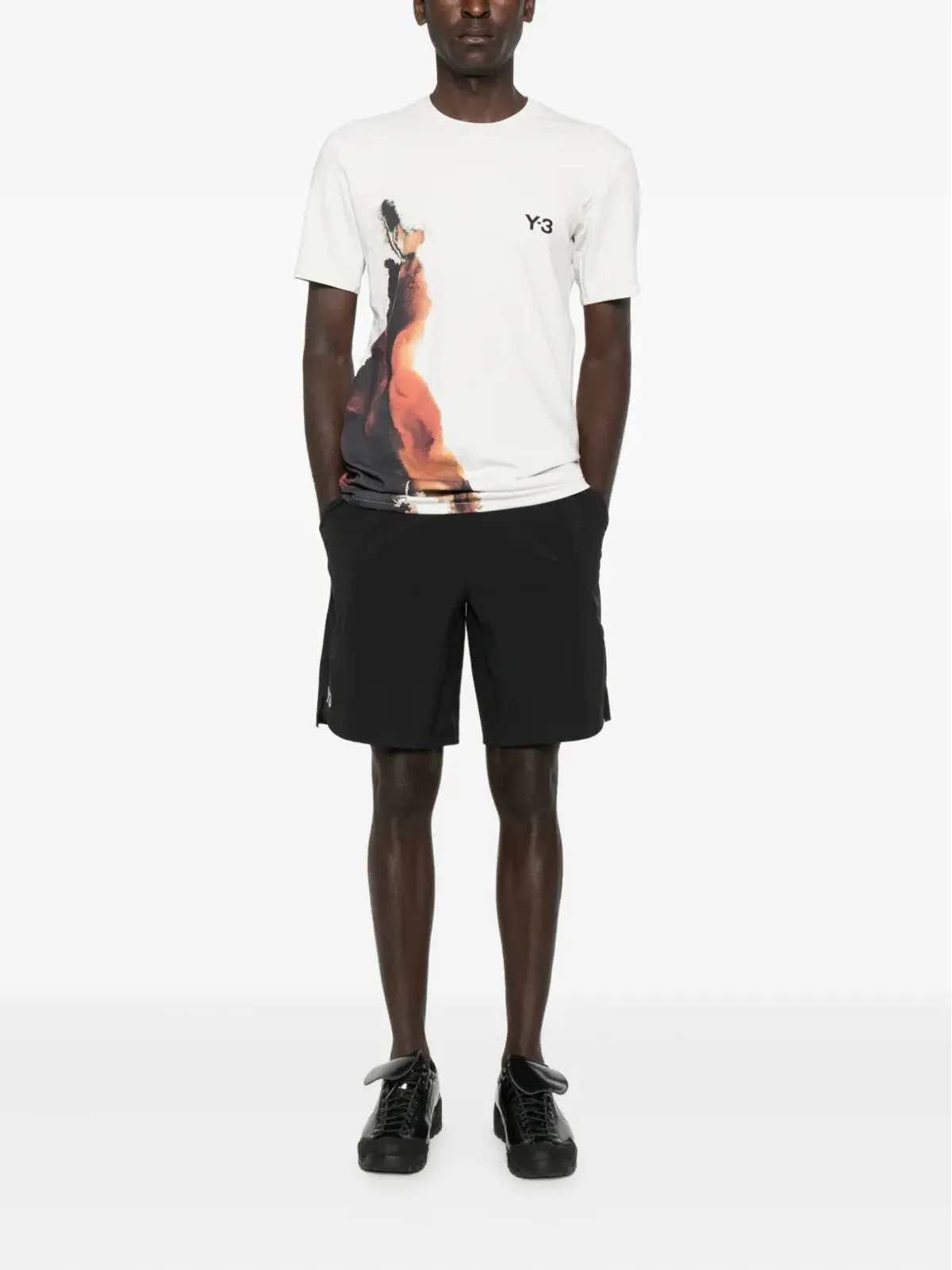 Y-3 アブストラクトプリントTシャツ - 画像2