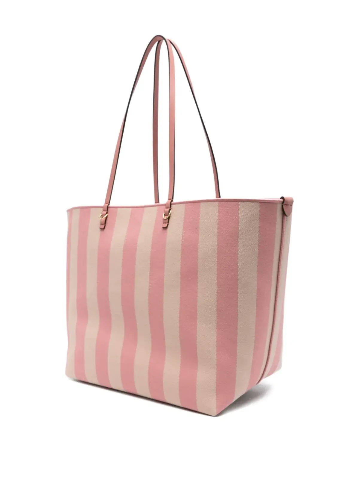 FENDI ピンクのストライプ柄トートバッグ - 画像3