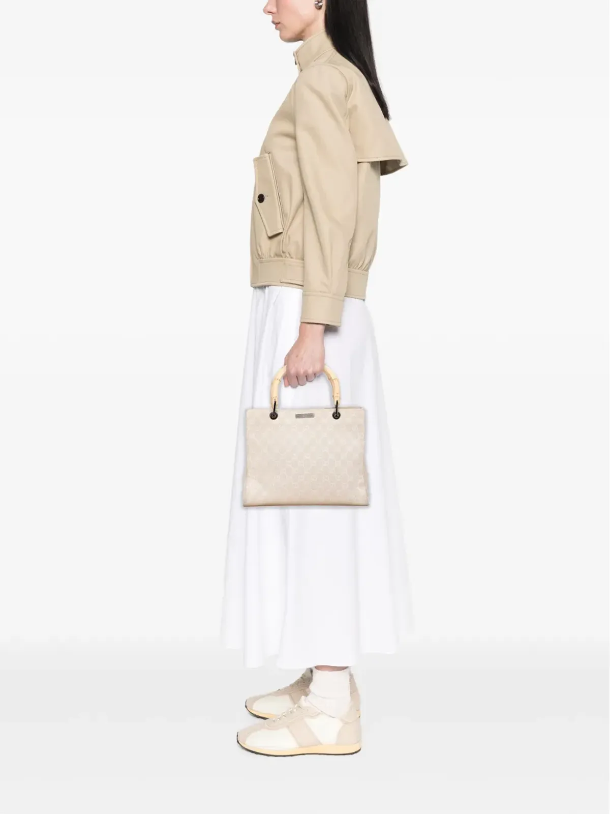 Gucci Pre-Owned 2000-2015 GG Canvas Bamboo satchel - Brown - 画像2