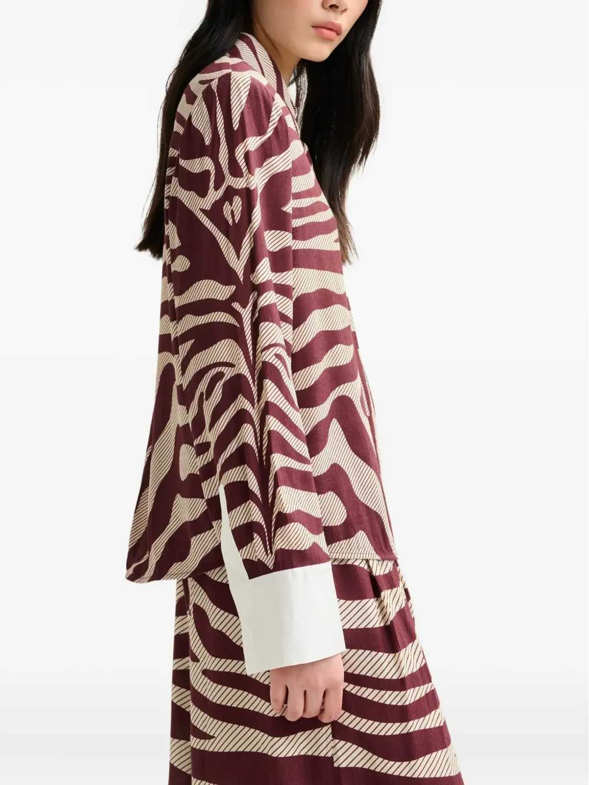 Essentiel Antwerp ゼブラプリントシャツ - 画像4