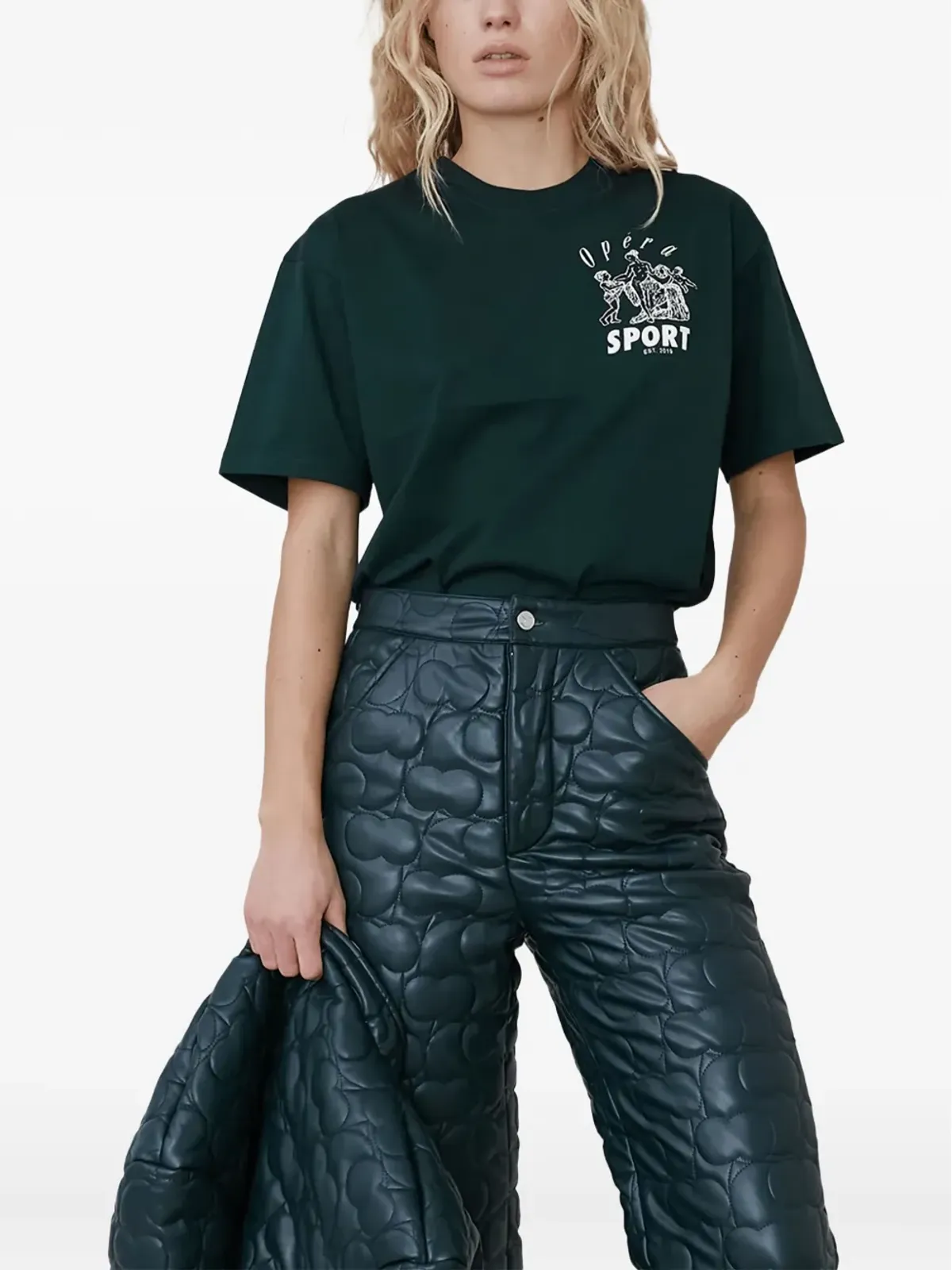 OpéraSPORT マルセル グラフィックプリント オーガニックコットン Tシャツ - 画像2