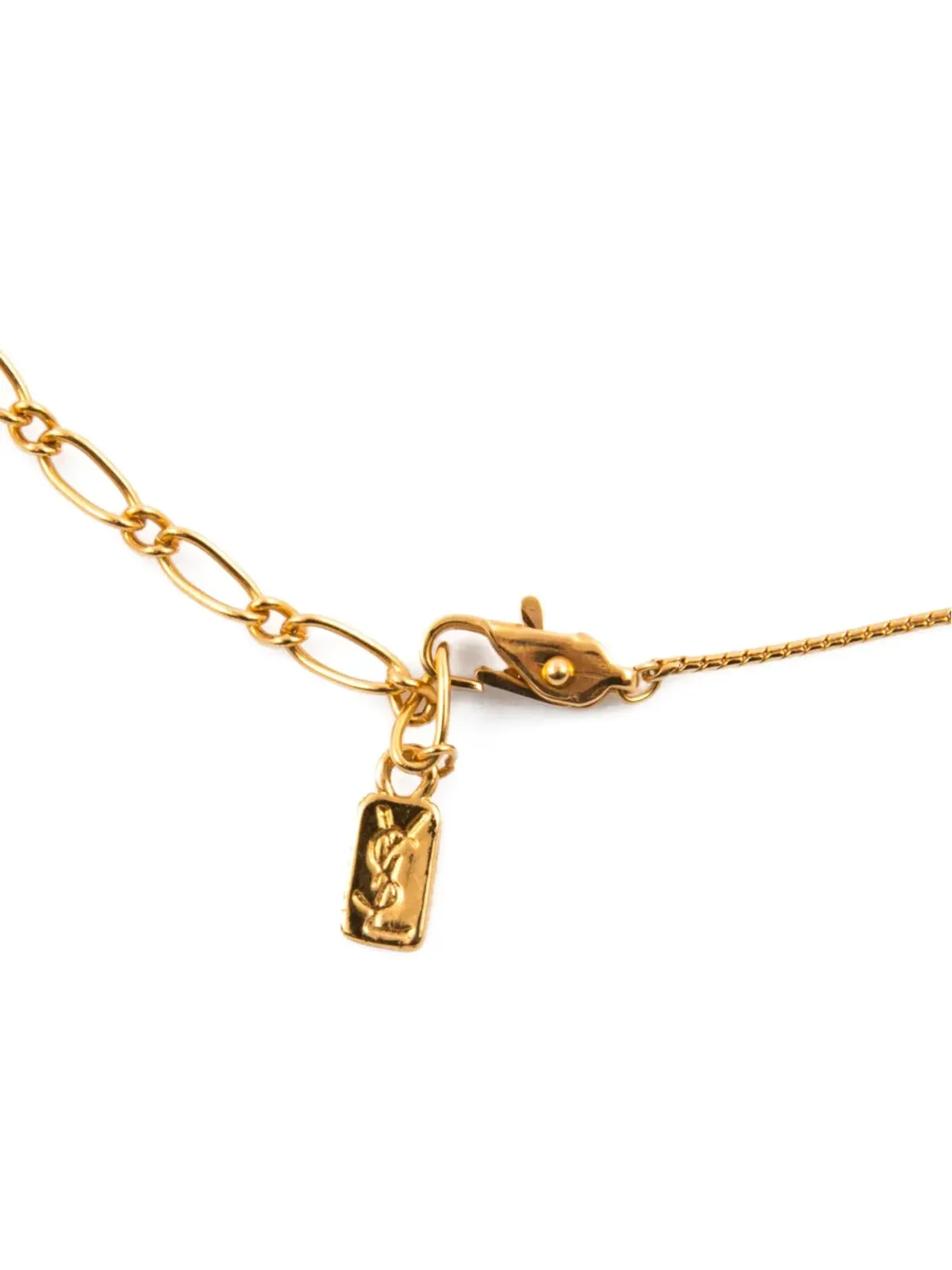 Saint Laurent Pre-Owned Cassandre ペンダントネックレス - ゴールド - 画像3