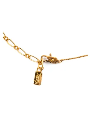 Saint Laurent Pre-Owned Cassandre ペンダントネックレス - ゴールド - サムネイル3
