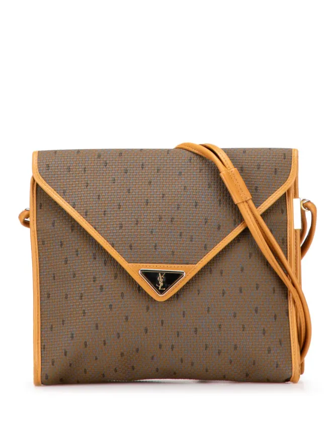 Saint Laurent Pre-Owned Saint Laurent Pre-Owned 2000-2012 PVC Flap crossbody bag - Brownの商品画像
