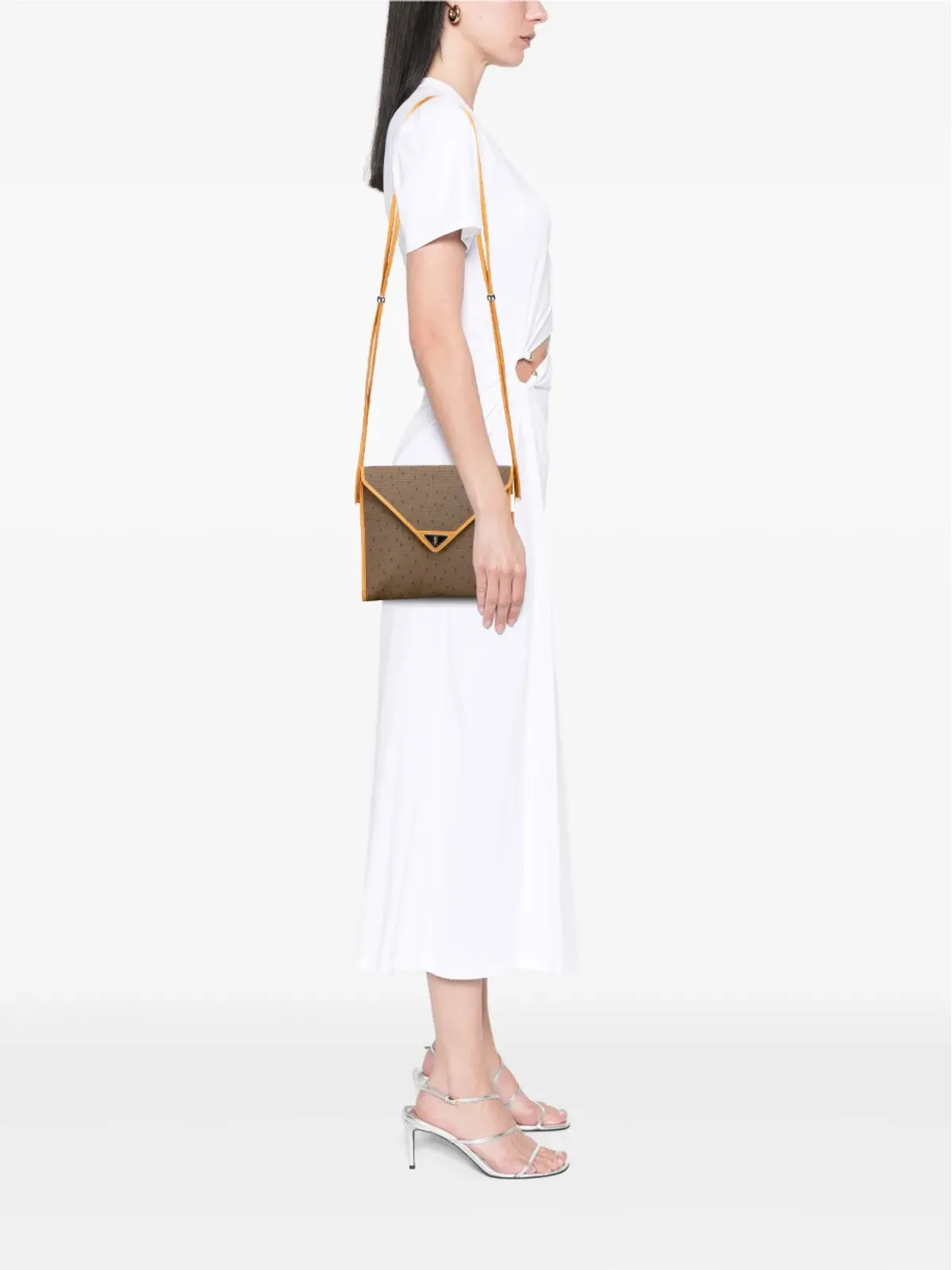 Saint Laurent Pre-Owned 2000-2012 PVC Flap crossbody bag - Brown - 画像2
