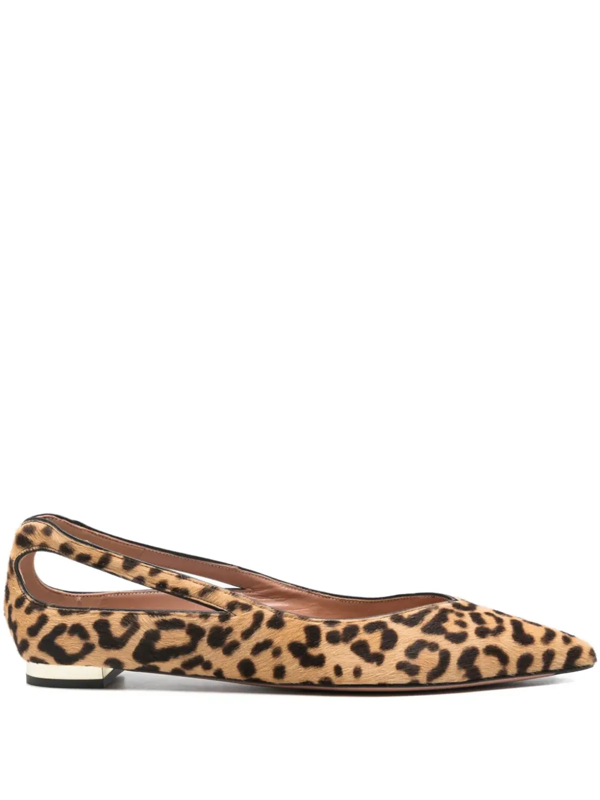 Aquazzura ヒョウ柄バレエフラット - 画像1