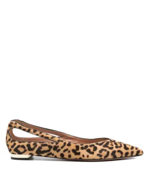 Aquazzura ヒョウ柄バレエフラット - サムネイル1