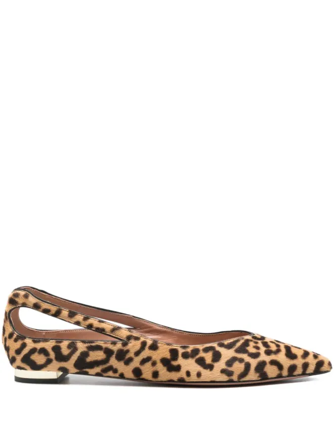 Aquazzura Aquazzura ヒョウ柄バレエフラットの商品画像