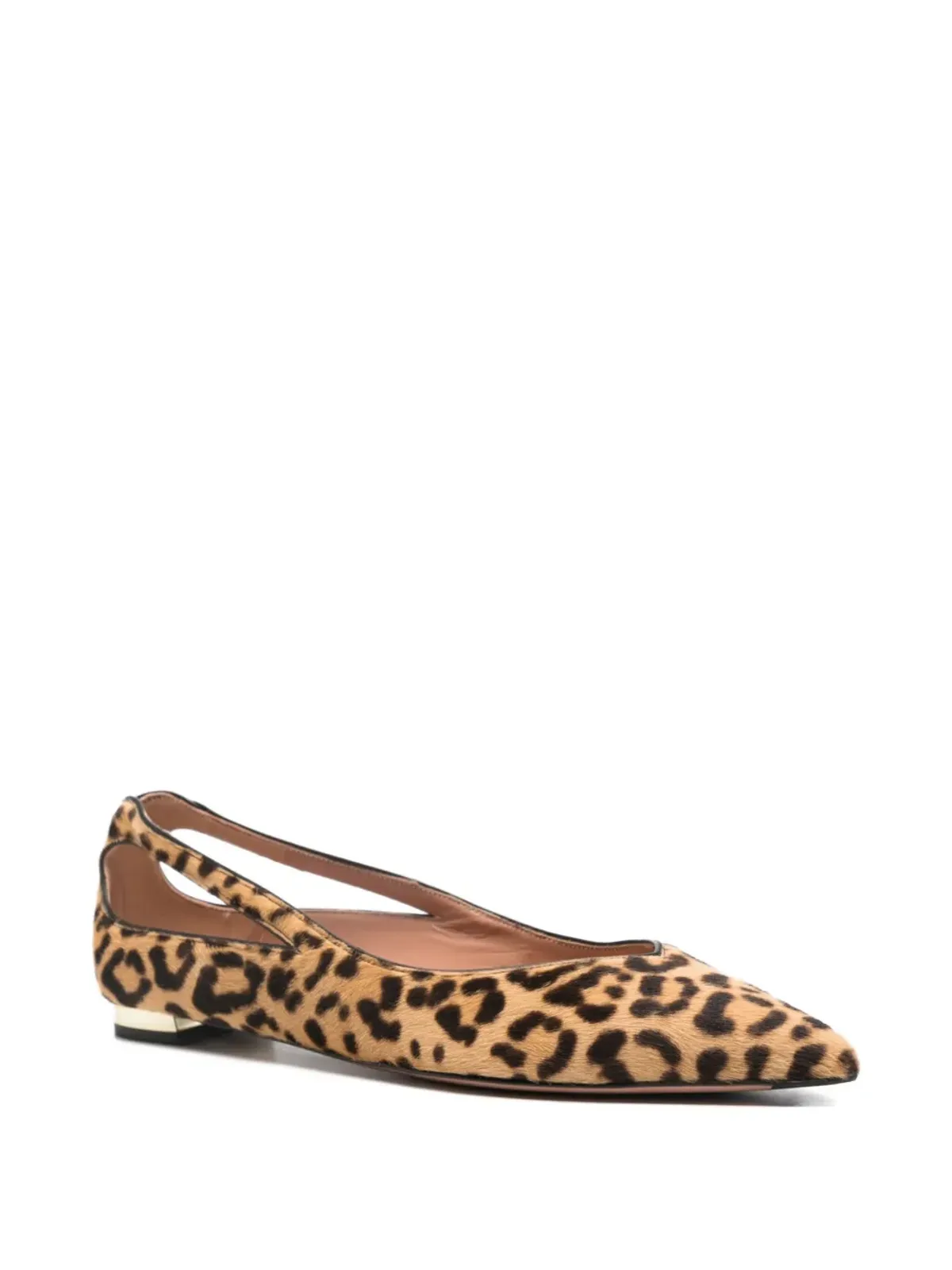 Aquazzura ヒョウ柄バレエフラット - 画像2