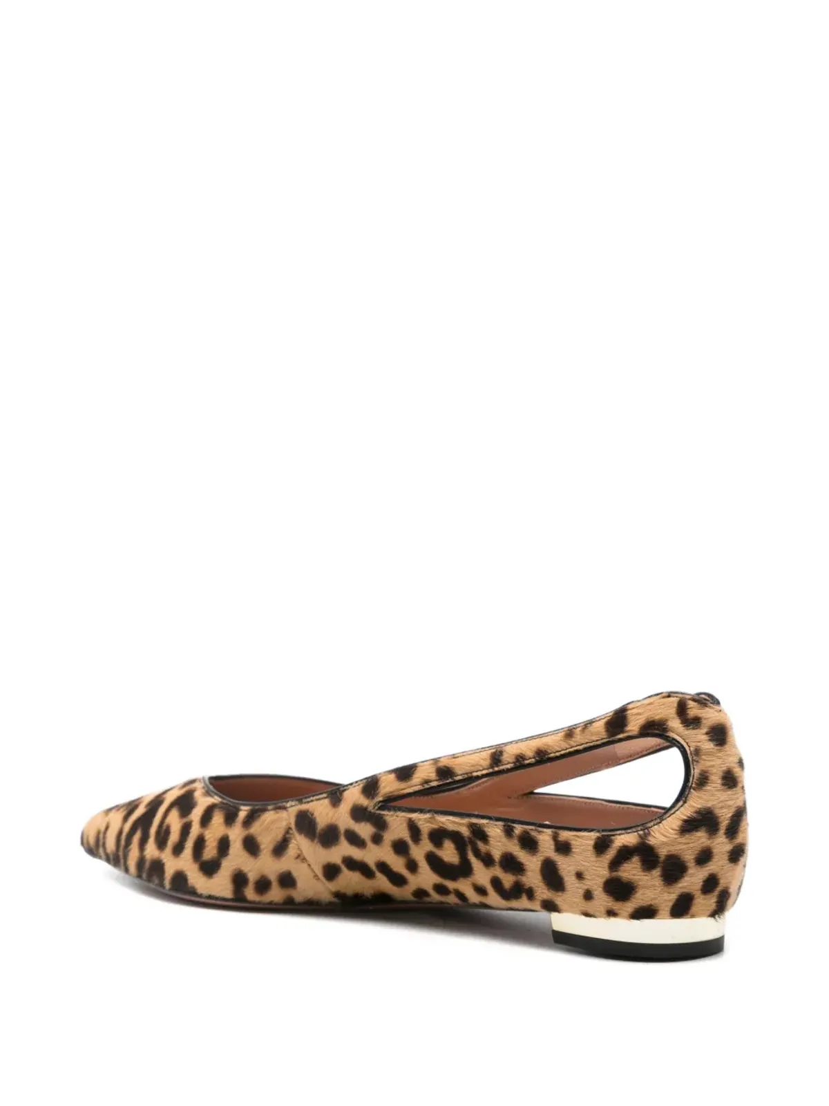 Aquazzura ヒョウ柄バレエフラット - 画像3
