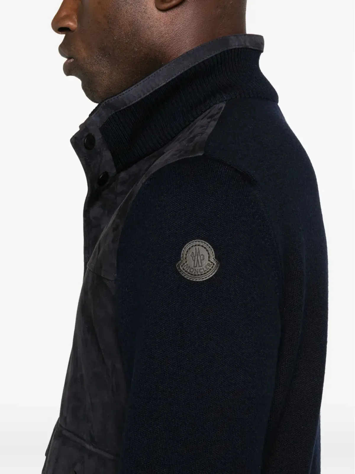 Moncler スエード ニットパネル ジャケット - 画像5