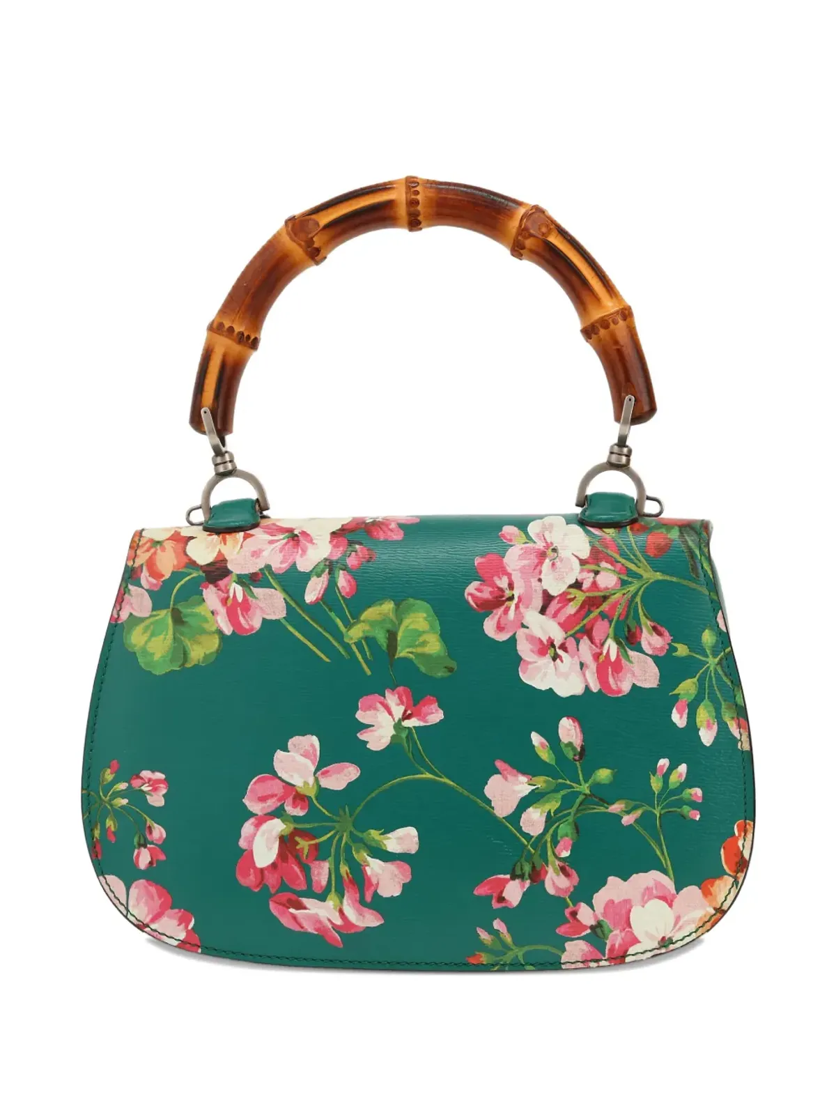 Gucci ビンテージ バンブー・ブルームズ 花柄プリント サッチェル - 画像2