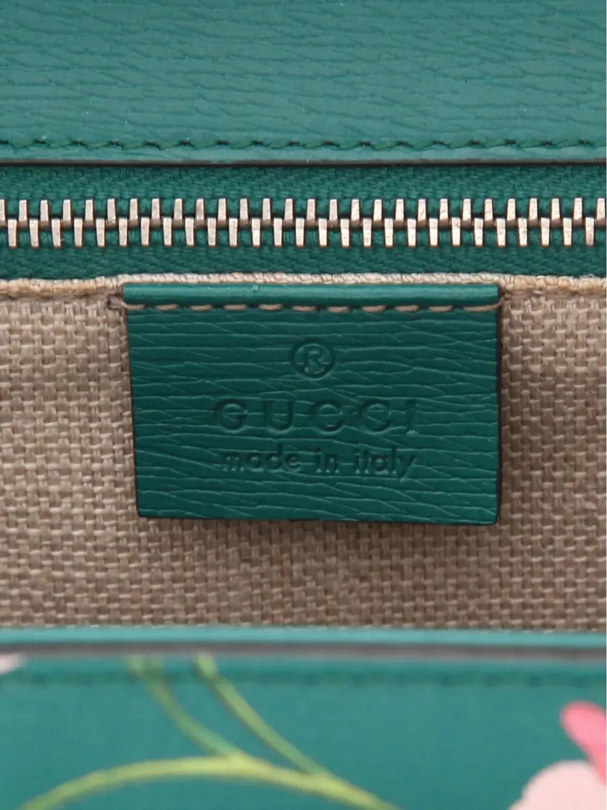 Gucci ビンテージ バンブー・ブルームズ 花柄プリント サッチェル - 画像4