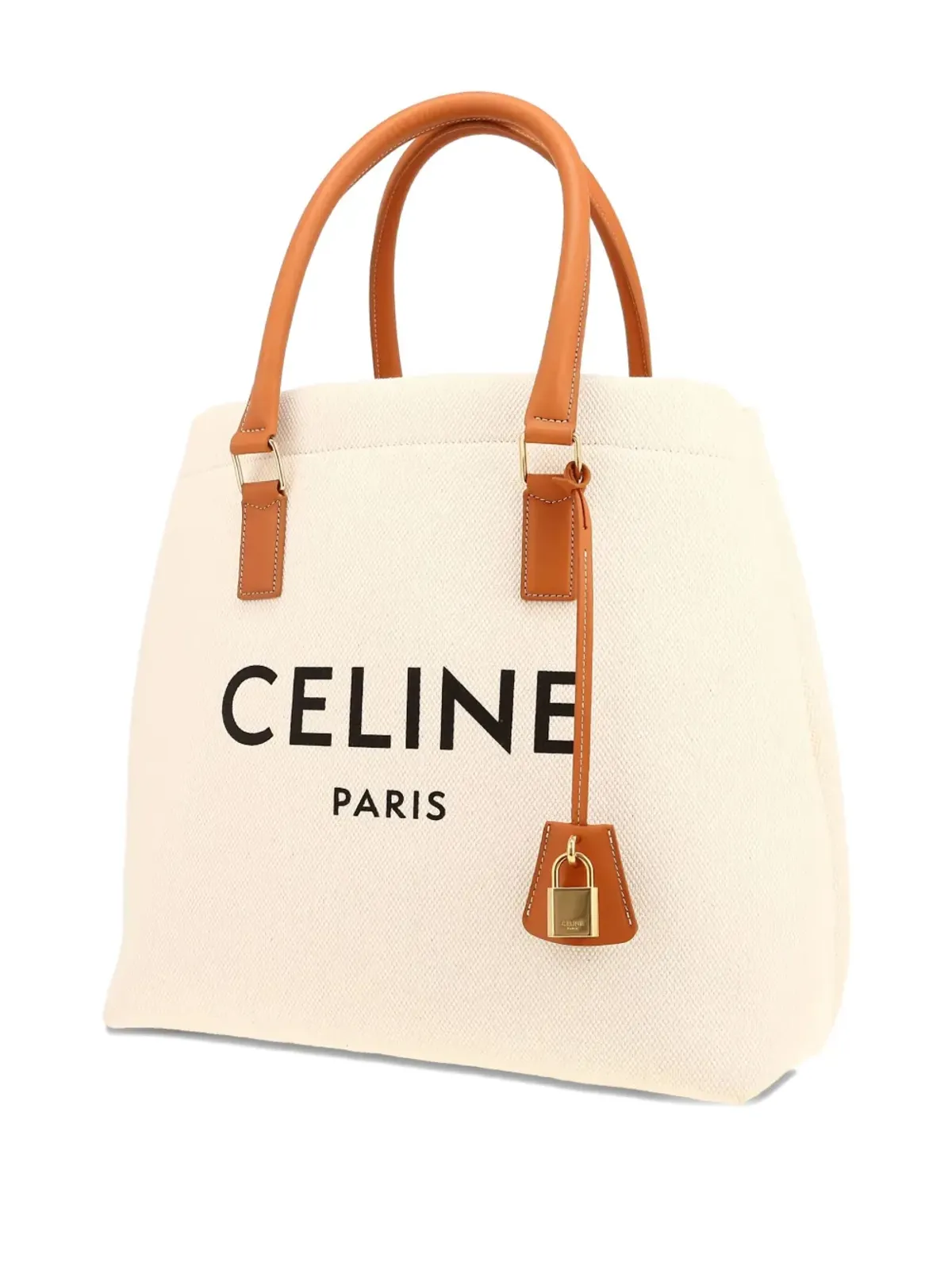 Celine Pre-Owned ロゴプリント レザー・トリム トートバッグ - 画像3