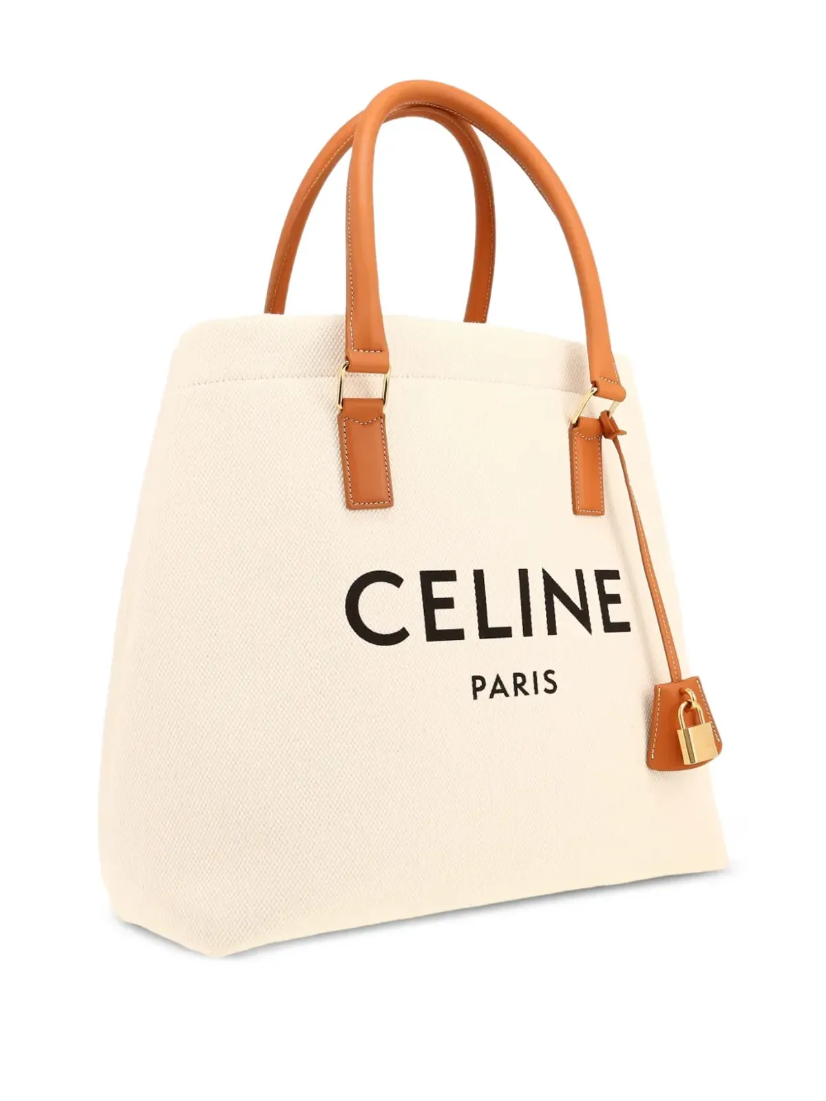 Celine Pre-Owned ロゴプリント レザー・トリム トートバッグ - 画像4