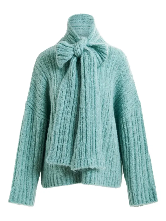 Essentiel Antwerp Essentiel Antwerp ブルーのリブ編みセーターの商品画像