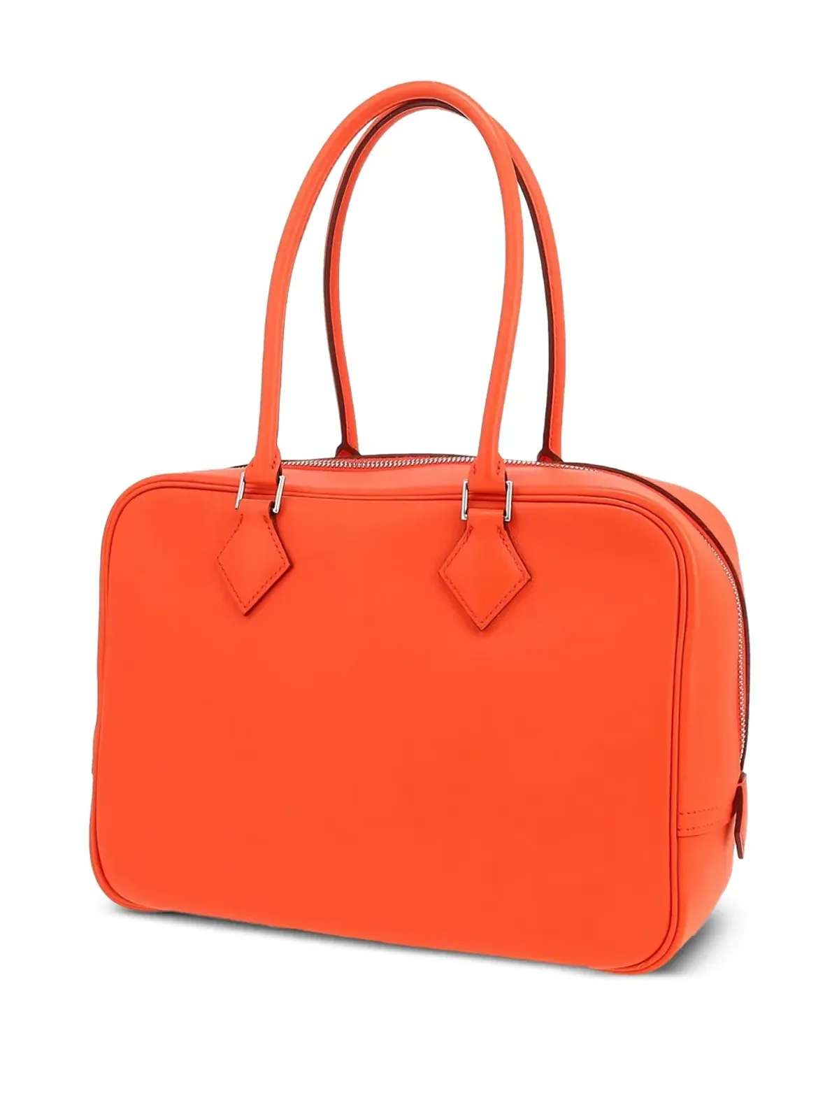 Hermès Pre-Owned ビンテージ 2017s Plume ジップ付きハンドバッグ - オレンジ - 画像4