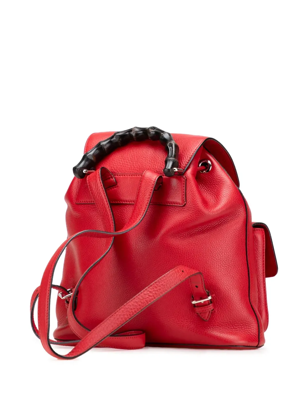 Gucci Pre-Owned レザー バンブー タッセル バックパック - 画像3