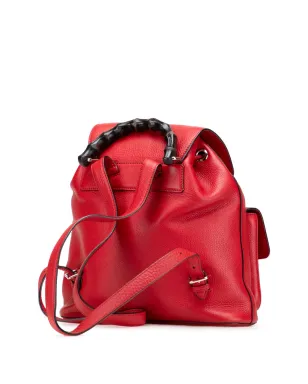 Gucci Pre-Owned レザー バンブー タッセル バックパック - サムネイル3