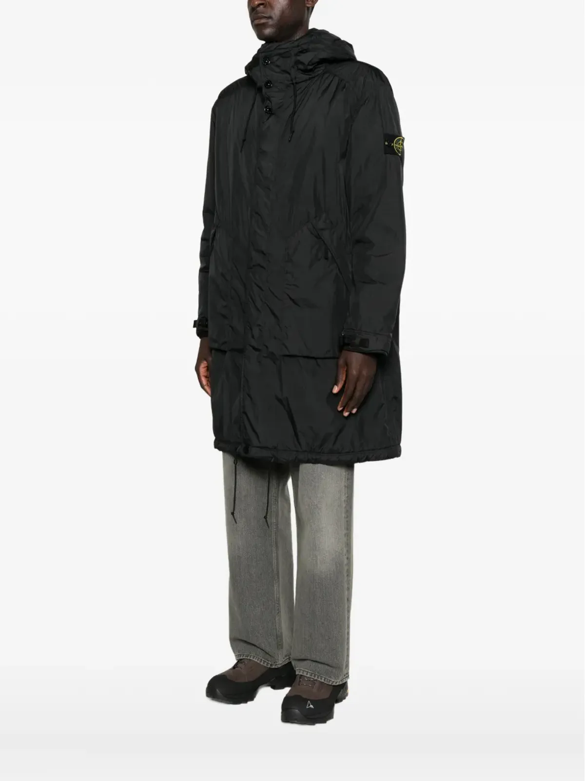 Stone Island フード付きドローストリングコート - 画像3